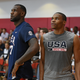 LeBron James and Russell Westbrook practicing as part of the 2015 USA Basketball Men’s National Team on Aug. 12, 2015, in Las Vegas
Ethan Miller/Getty Images